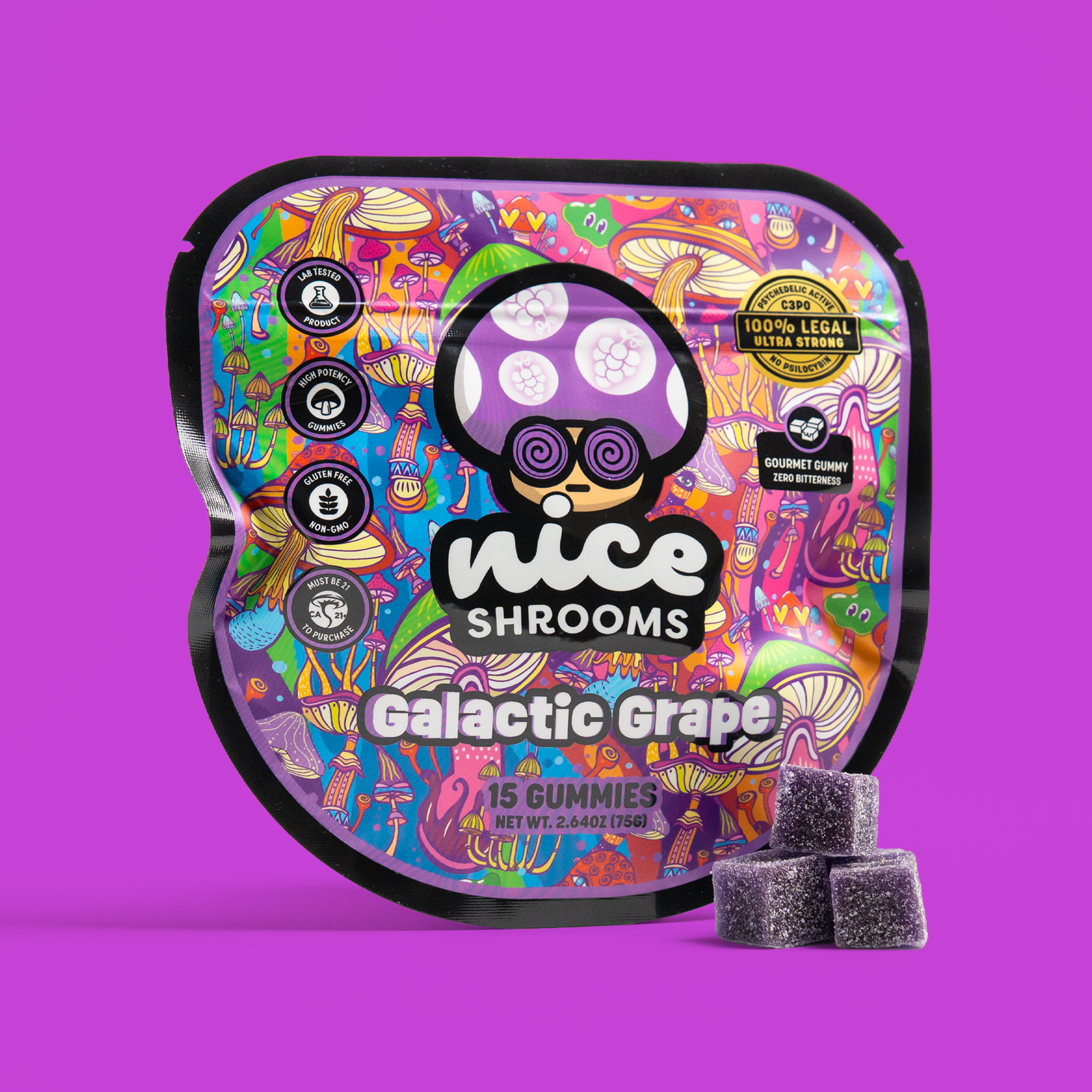 Galactic Grape Mushroom Gummies - Nice Shrooms