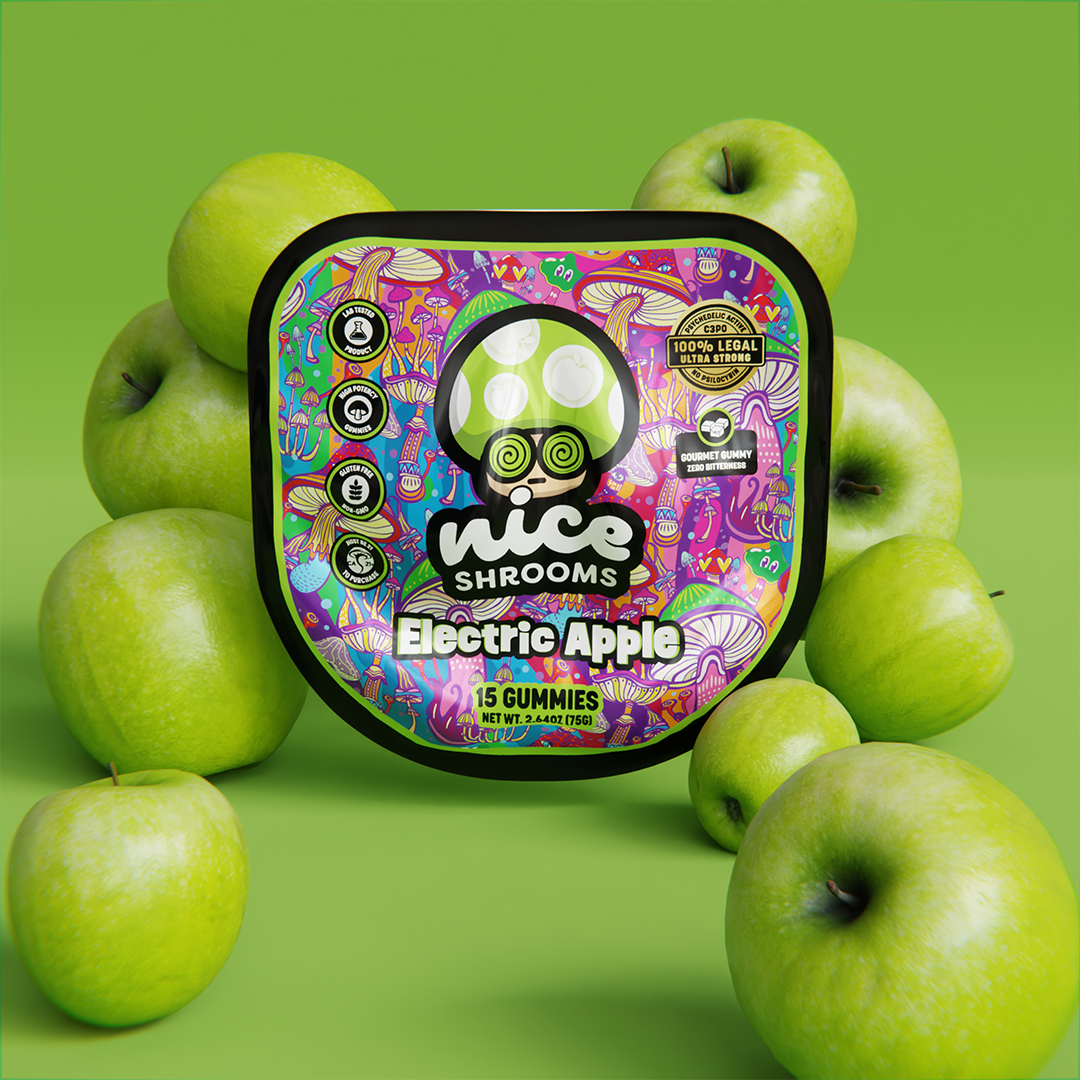 Electric Apple Mushroom Gummies - Nice Shrooms