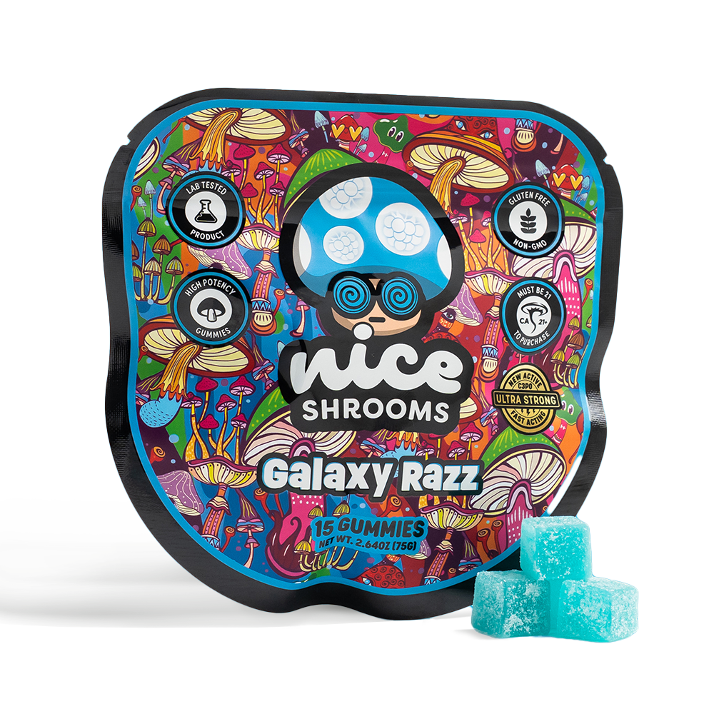Galaxy Razz Mushroom Gummies - Nice Shrooms