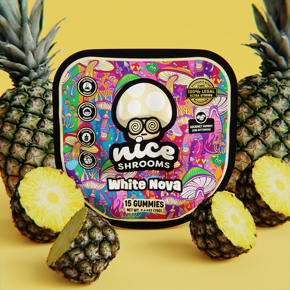 White Nova Mushroom Gummies - Nice Shrooms