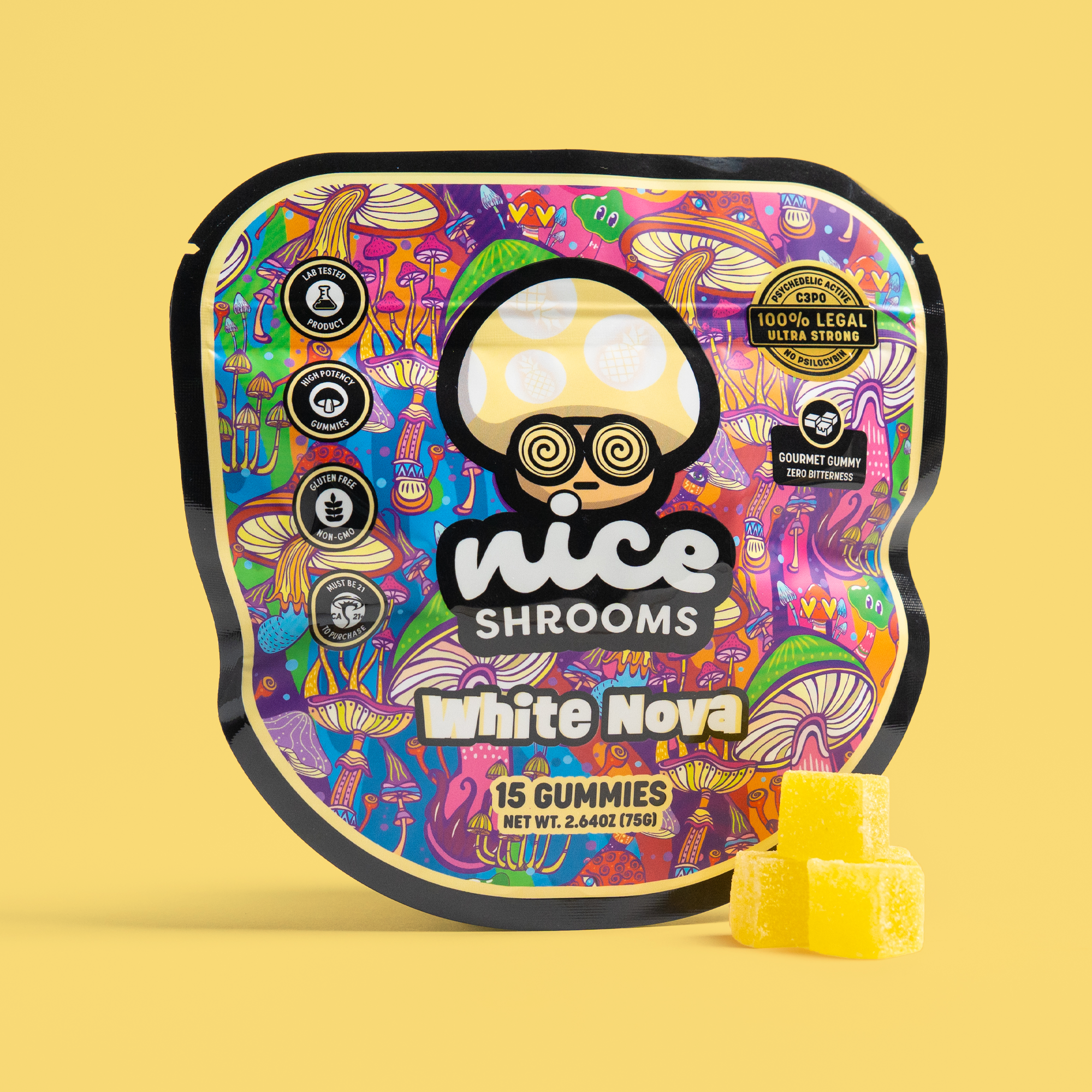 White Nova Mushroom Gummies - Nice Shrooms