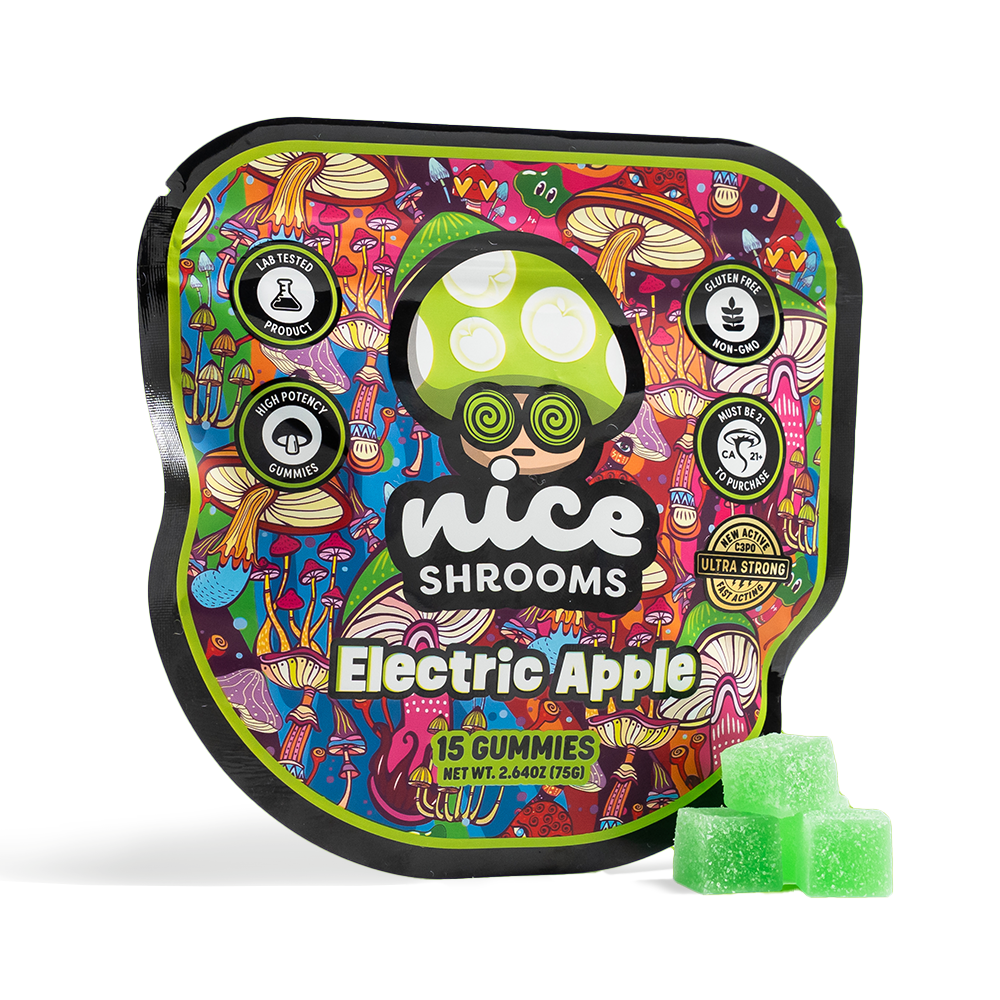 Electric Apple Mushroom Gummies - Nice Shrooms