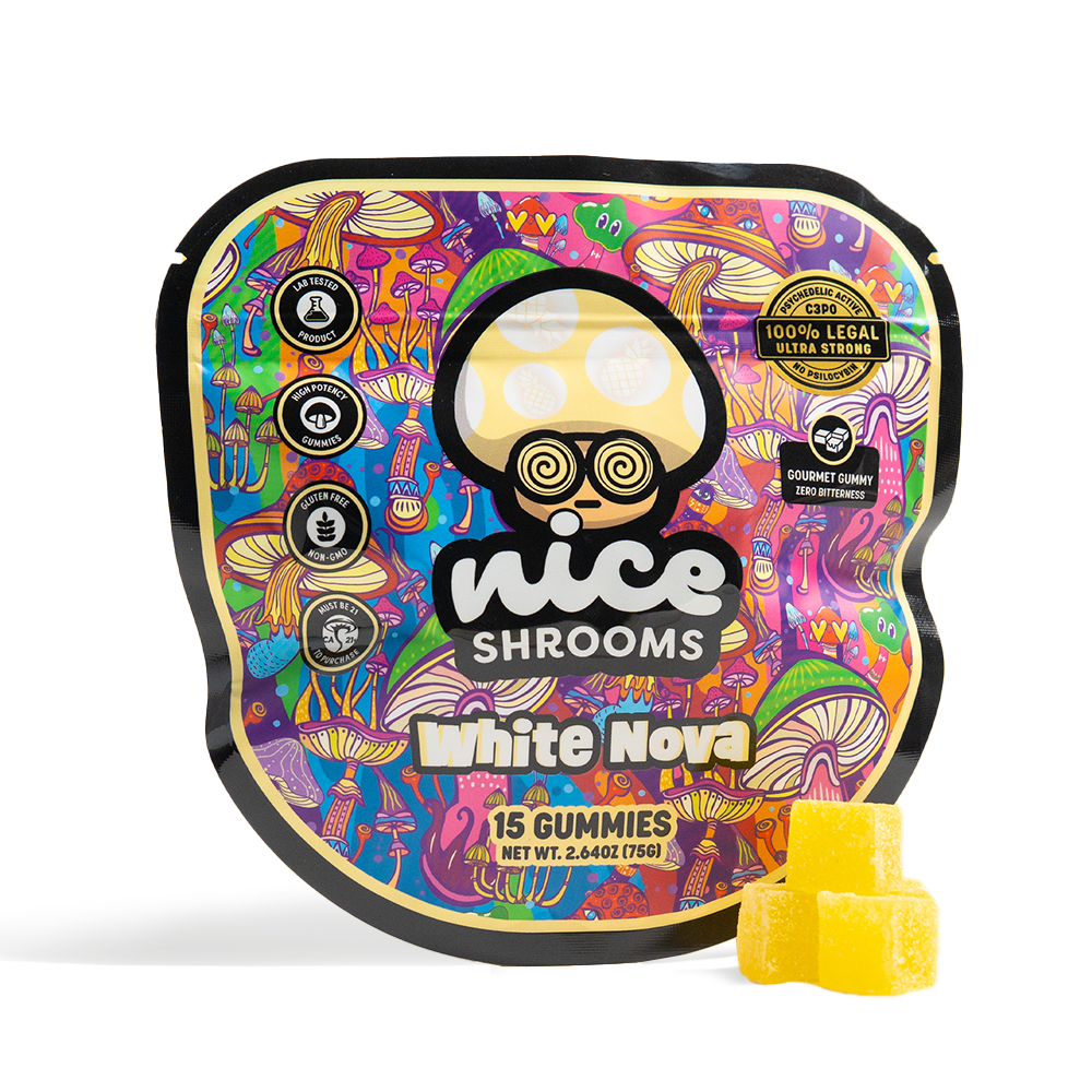 White Nova Mushroom Gummies - Nice Shrooms